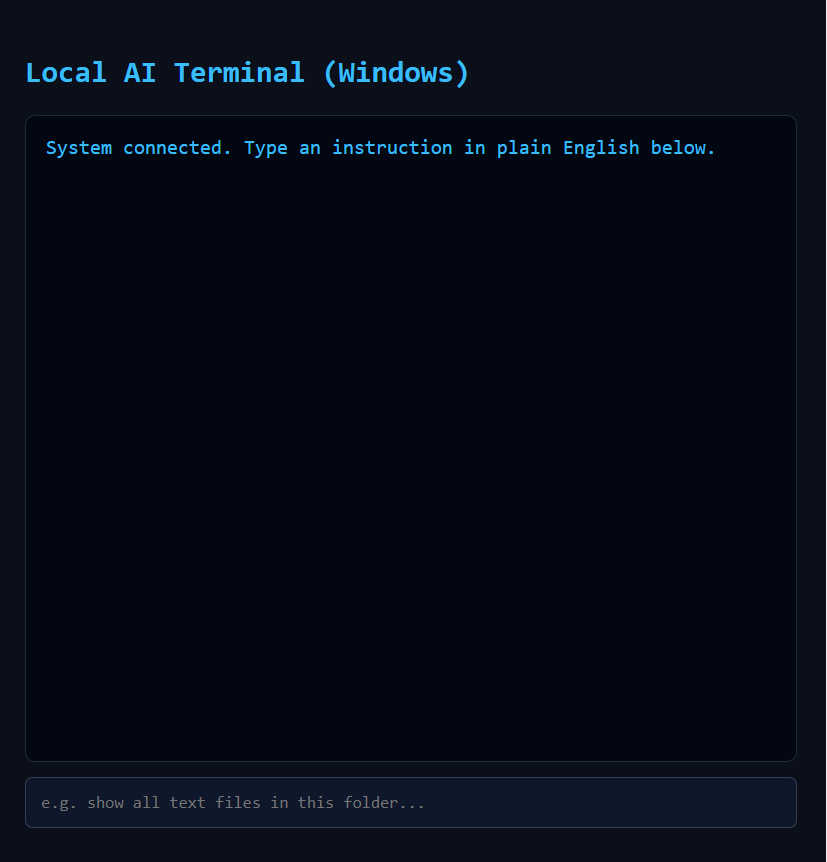 Local AI-Powered Windows Terminal
